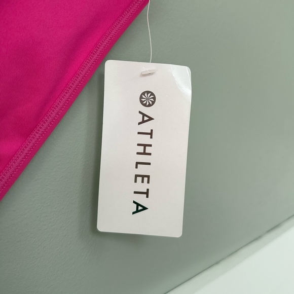 NWT Athleta High Rise Swim Bottom in Pop Pink - Picture 7 of 8
